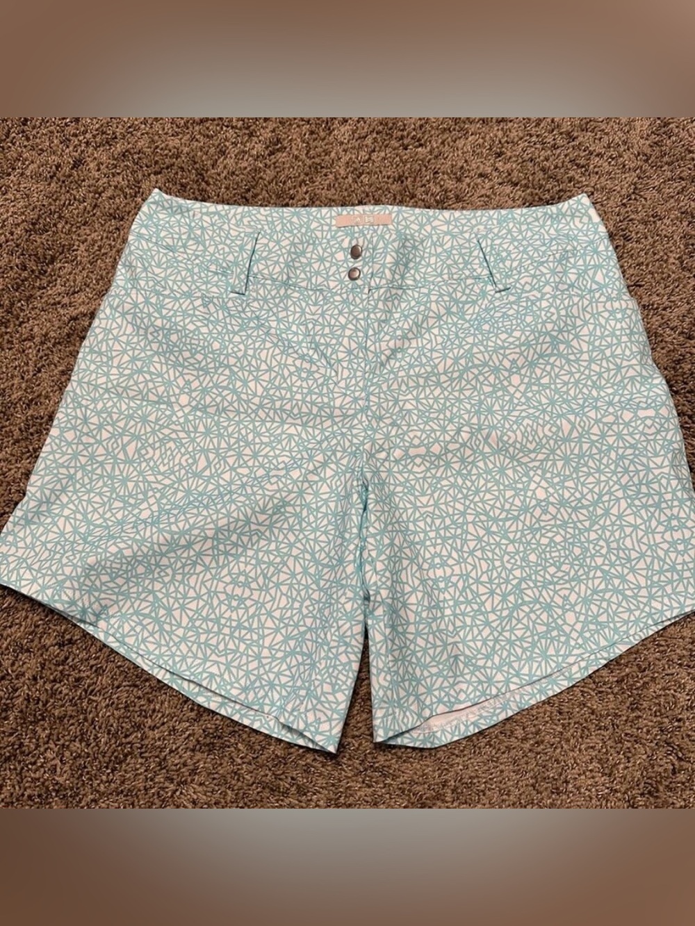 Adidas Aqua and White Pattern Dress/Golf Shorts Classic Style EUC